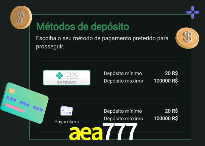 O cassino aea777 oferece uma grande variedade de métodos de pagamento